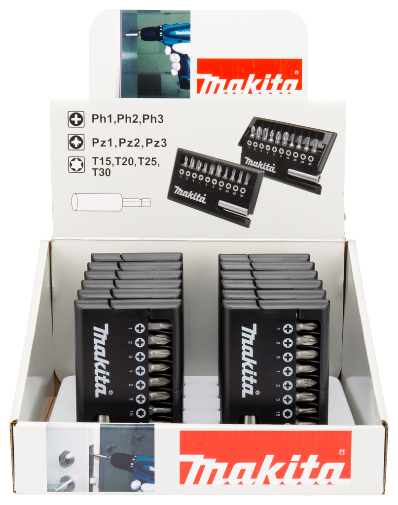 D-30651-12 - Schroefbitset 11-delig (display 12 stuks) | Makita.nl