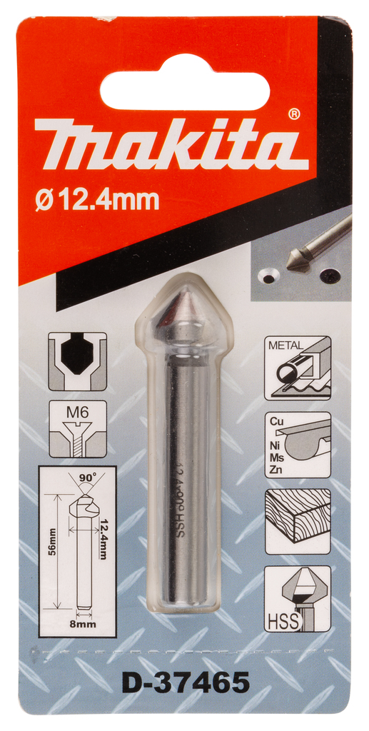 Verzinkboor 12,4x56mm