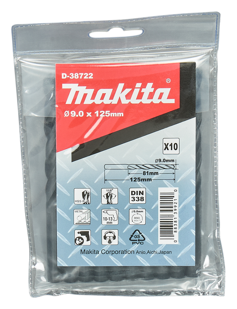 Metaalboor HSS-R 10stk