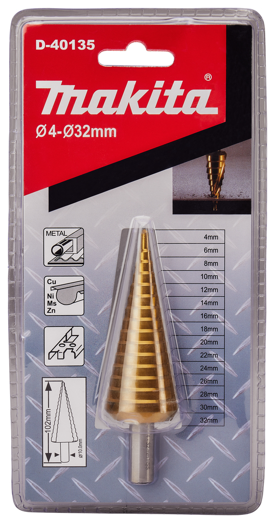 Trappenboor 15 traps 4-32mm