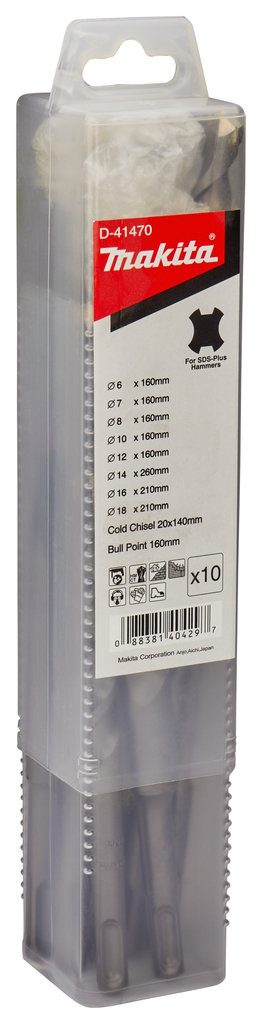 B2S: Betonboor-/beitelset 10-delig