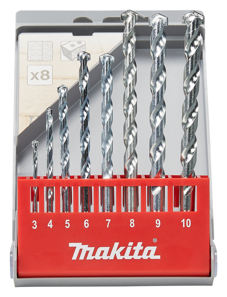 Steenboorset 8-delig