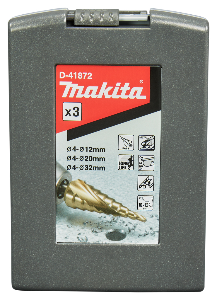 Trappenboorset 3-delig metaal