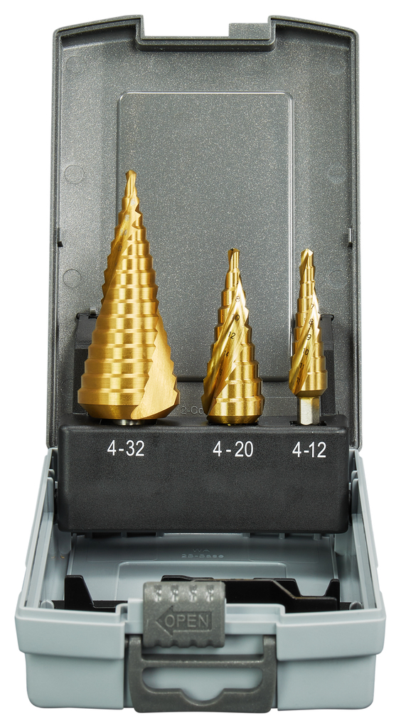 Trappenboorset 3-delig metaal