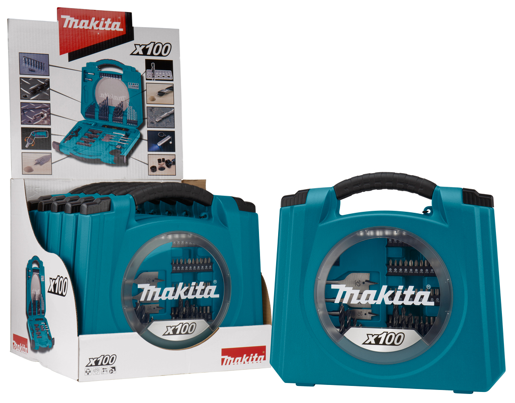 Boor-/schroefbitset 100-delig (display 5 stuks)