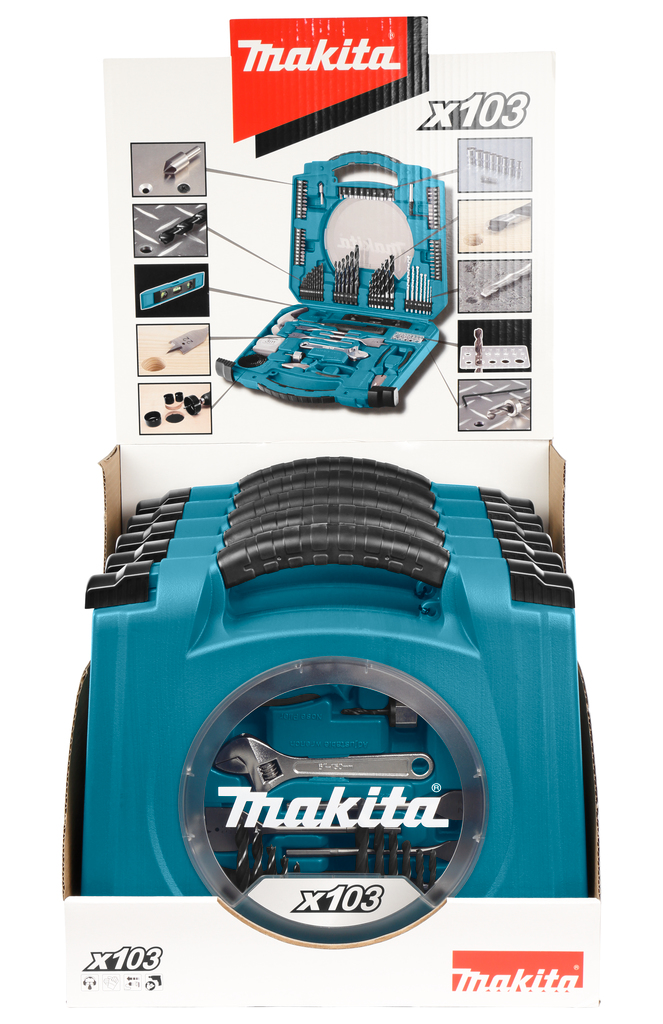 Gereedschapsset 103-delig (display 5 stuks)