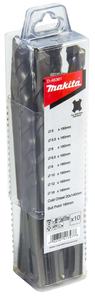 B2S: Betonboor-/beitelset 10-delig