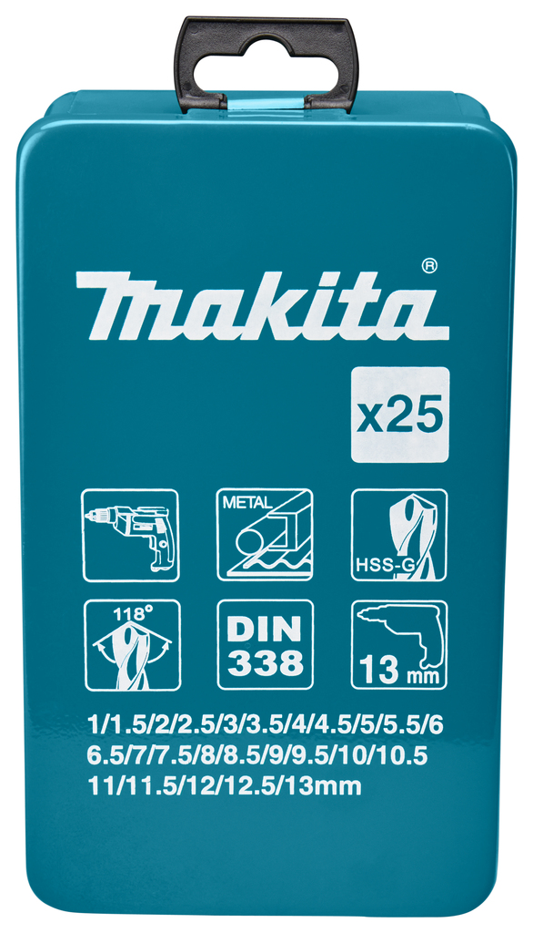 Metaalboorset 25-delig 