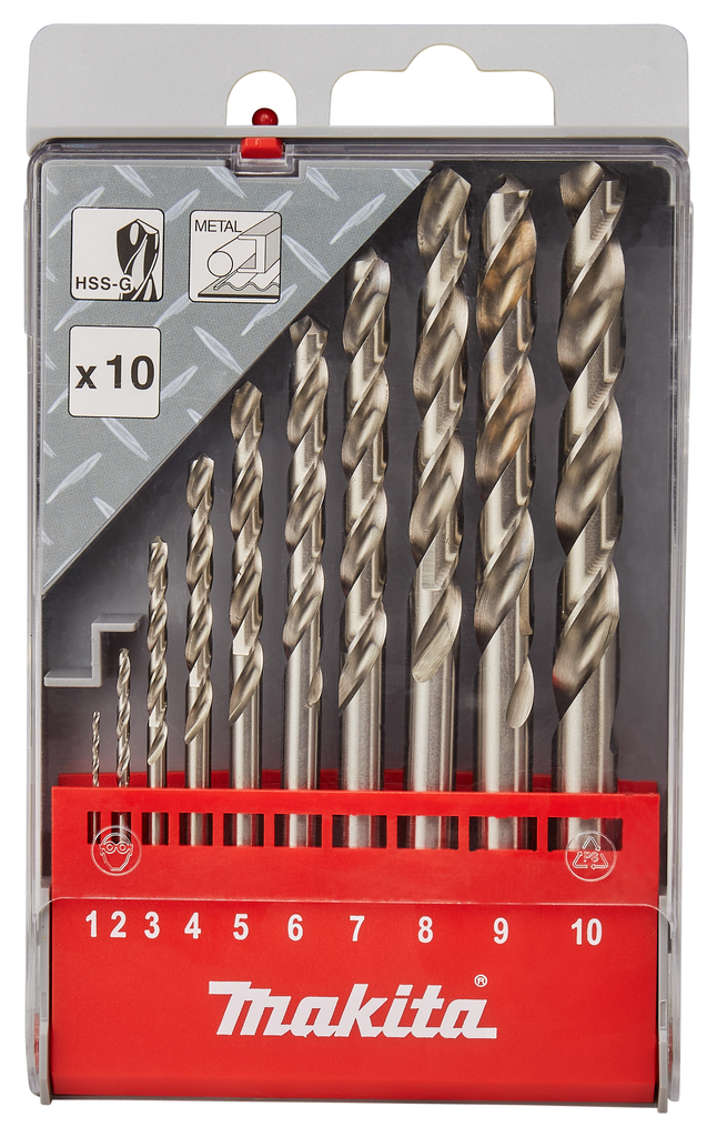 Metaalboorset 10-delig