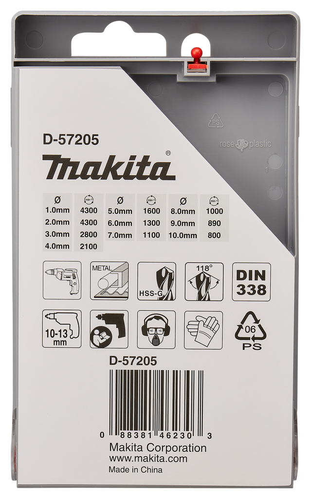 Metaalboorset 10-delig