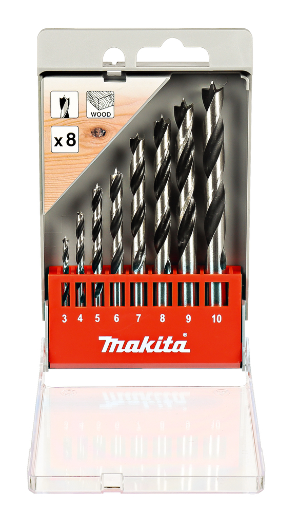 Houtspiraalboorset 8-delig