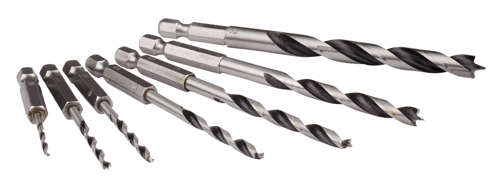 Houtspiraalboorset 7-delig