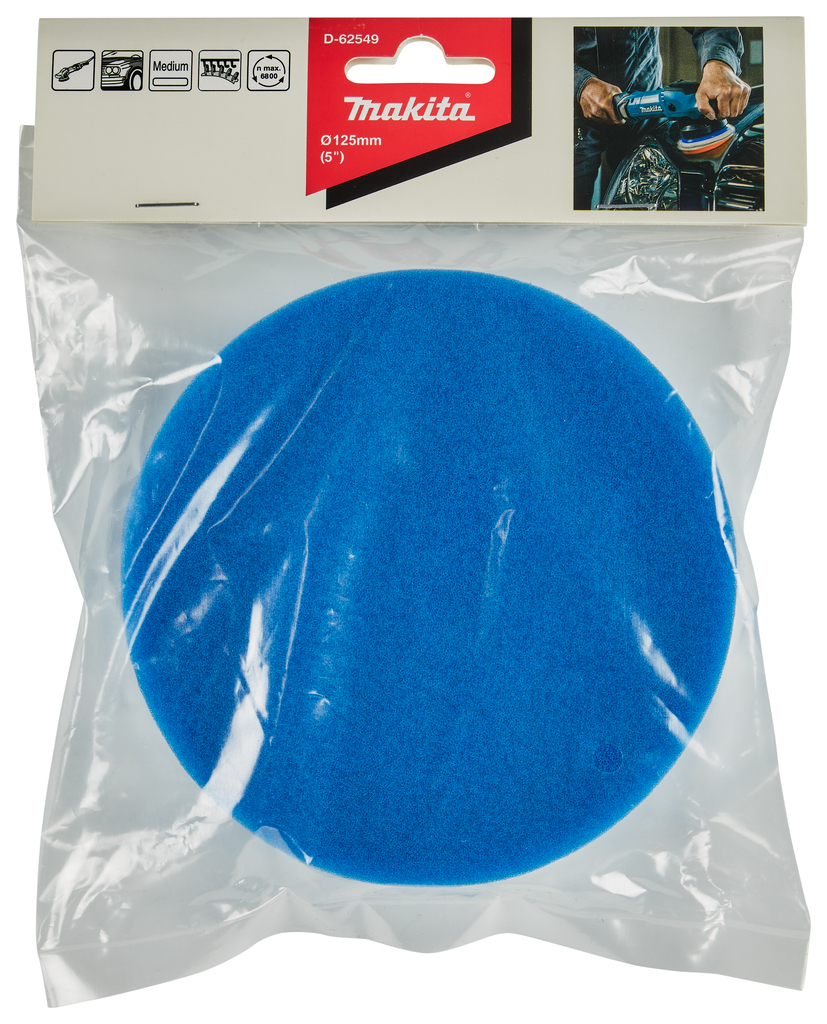 Spons blauw zacht medium 125mm