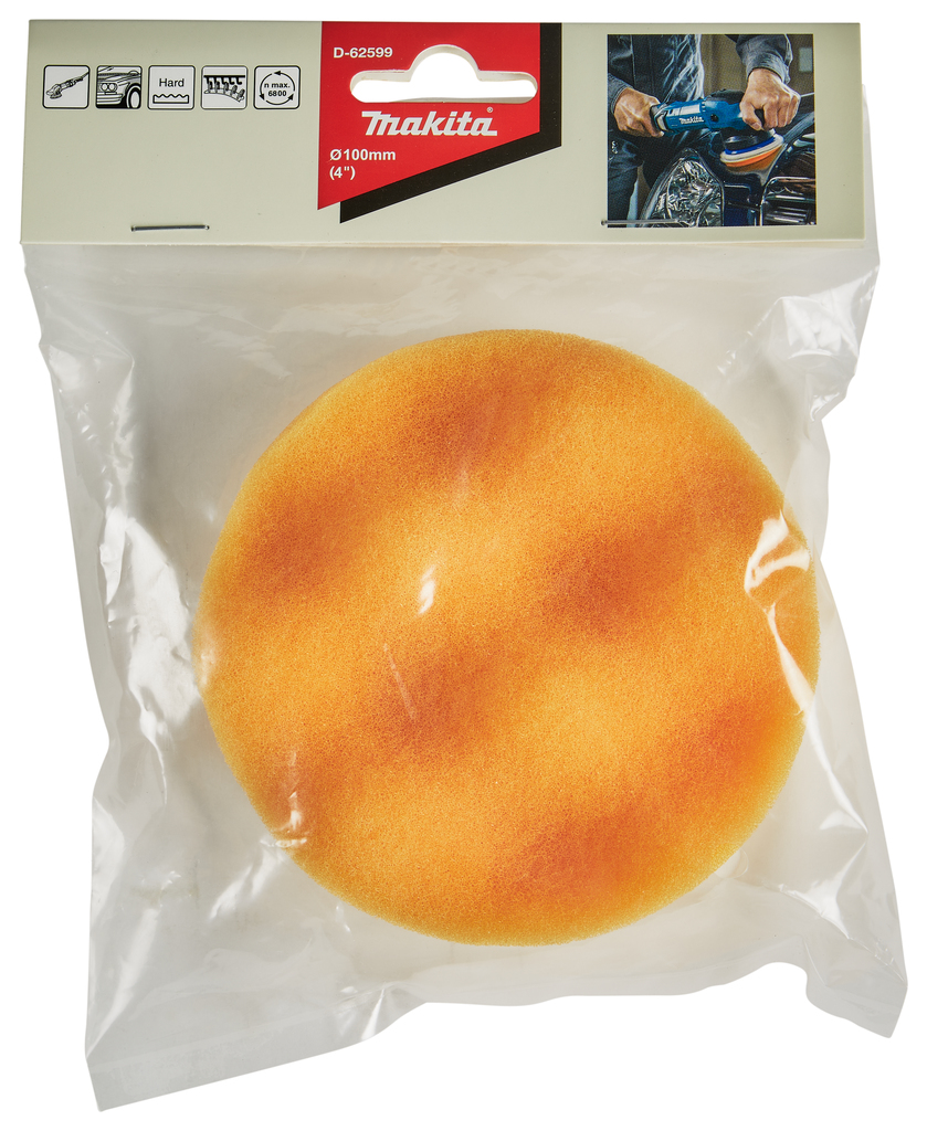 Spons oranje zacht grof 100mm