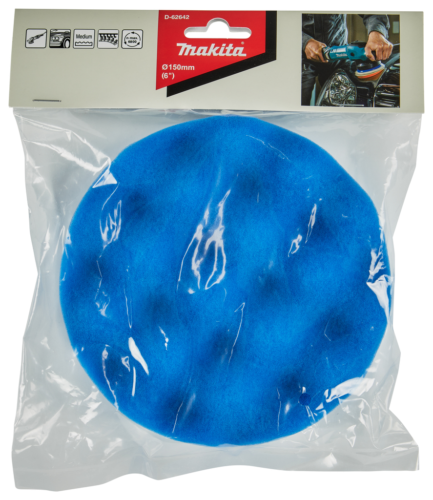 Spons blauw zacht medium 150mm