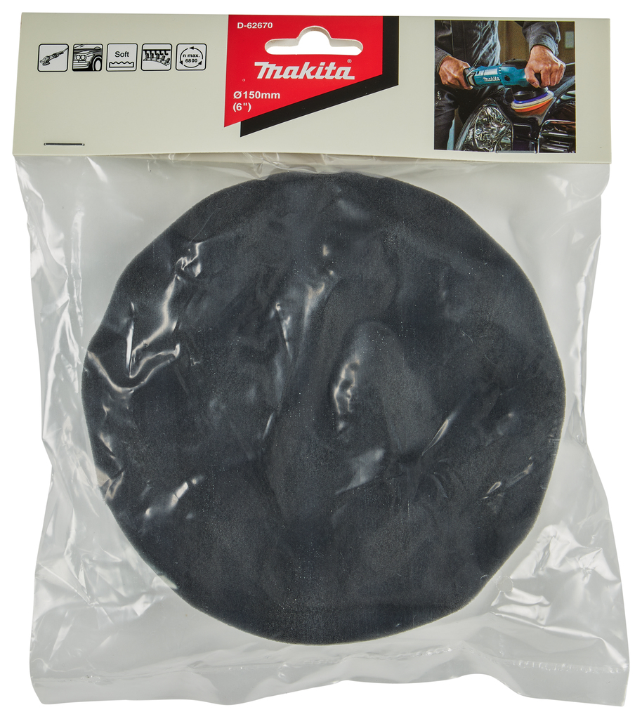 Spons zwart zacht fijn 150mm