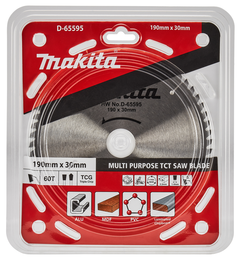 Afkort- en cirkelzaagblad div. materialen 