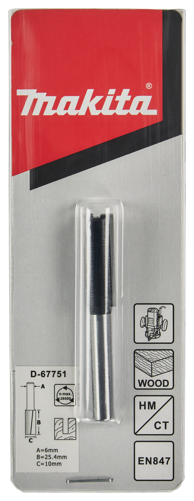 Groeffrees 10x25,4mm S6         