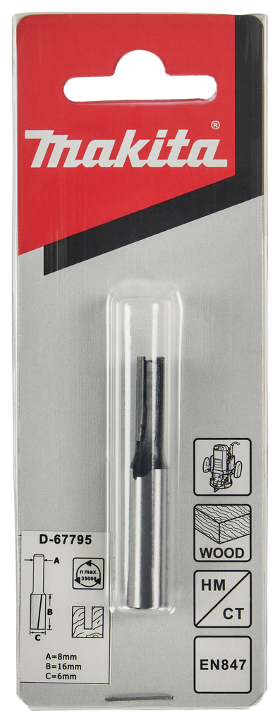 Groeffrees 6x16mm S8            