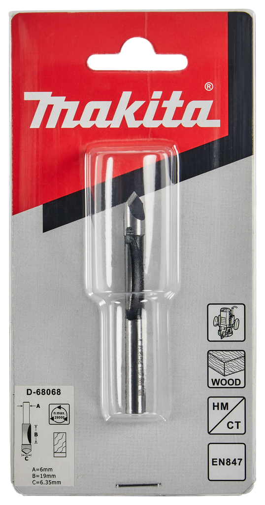 Boorfrees 6,35x19,05mm S6          