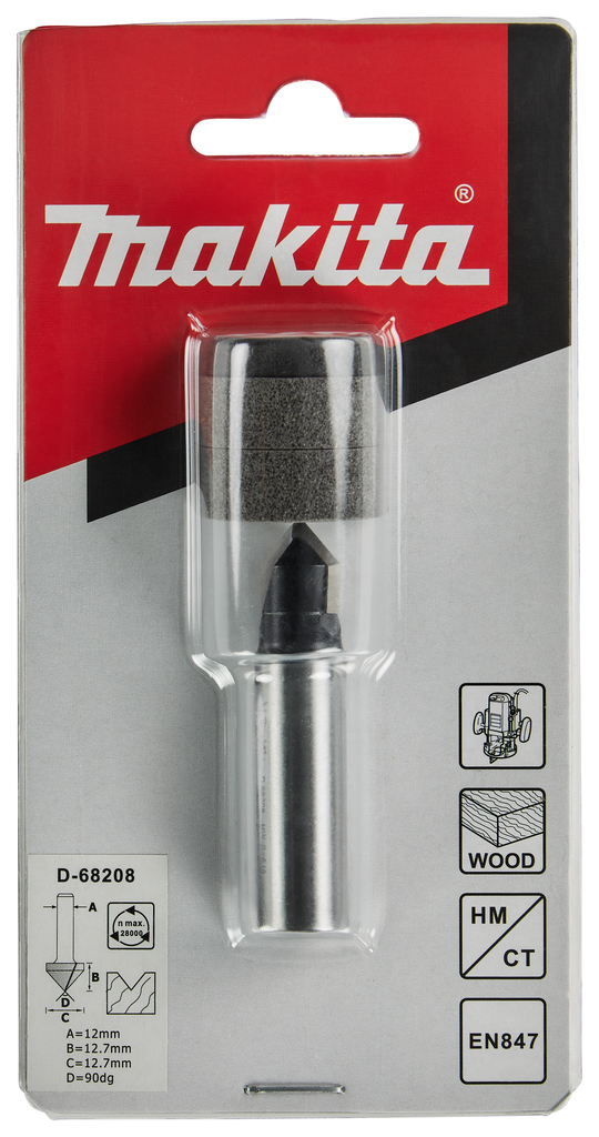 V-groeffrees 90° 12,7x12,7mm S12    