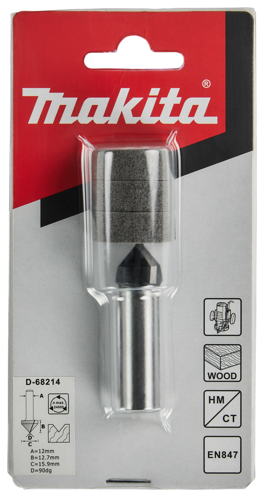 V-groeffrees 90° 15,88x12,7mm S12    