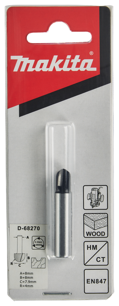 Holprofielfrees r=3,97 7,94x9,94mm S8      