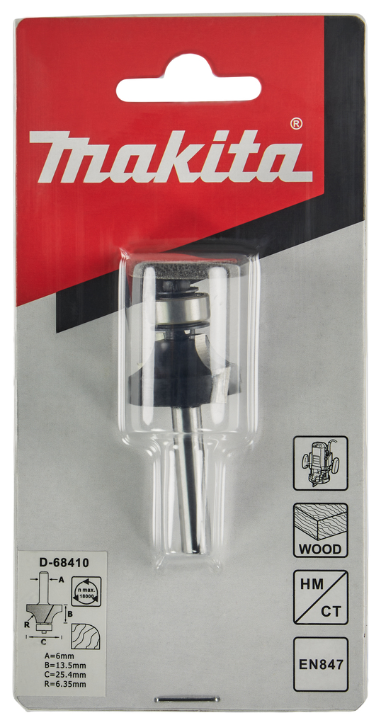 Afrondfrees r=6,35 25,4x13,49mm S6      