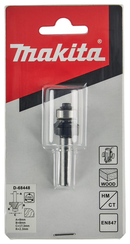 Afrondfrees r=2,38 17,3x8mm S8