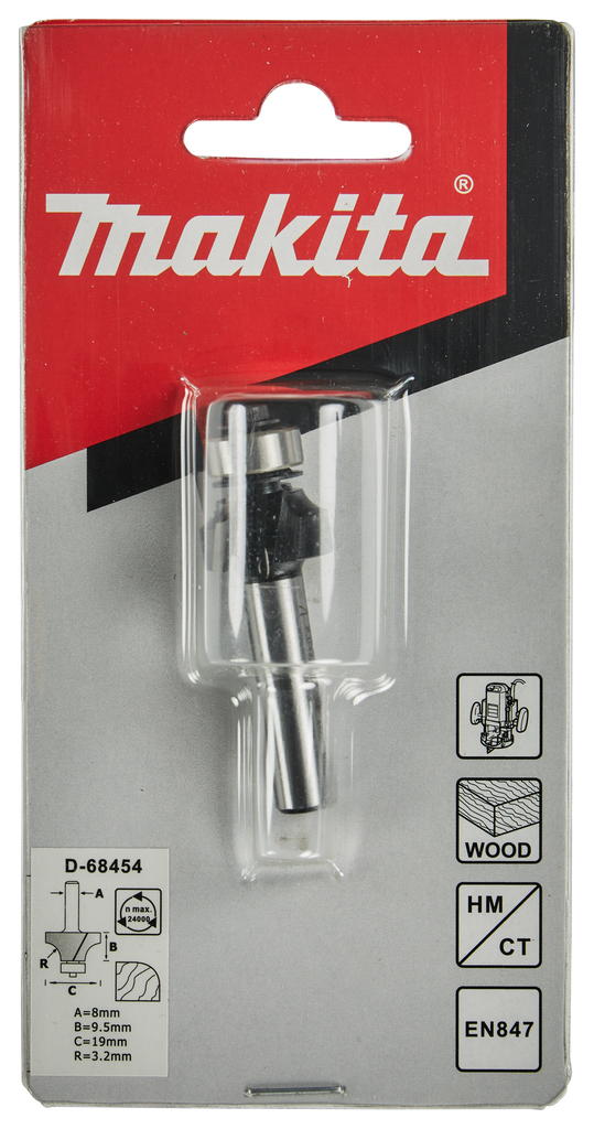 Afrondfrees r=3,18 19,05x9,53mm S8       