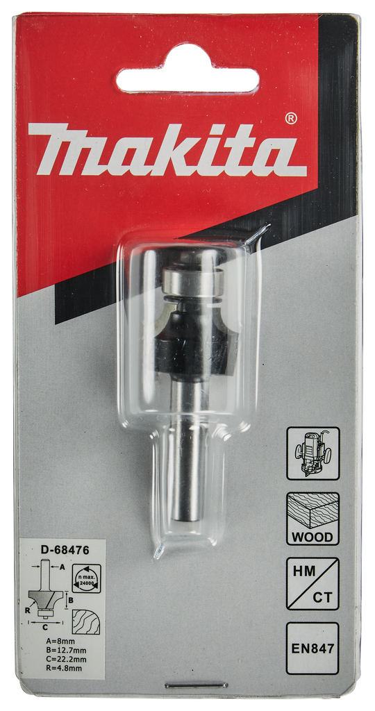 Afrondfrees r=4,76 22,23x12,7mm S8       