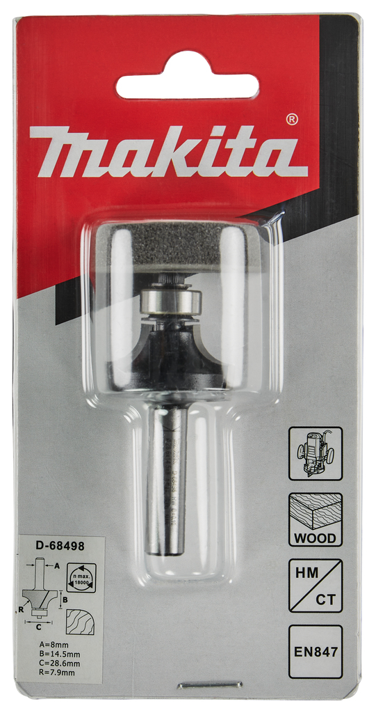 Afrondfrees r=7,94 28,58x14,29mm S8       