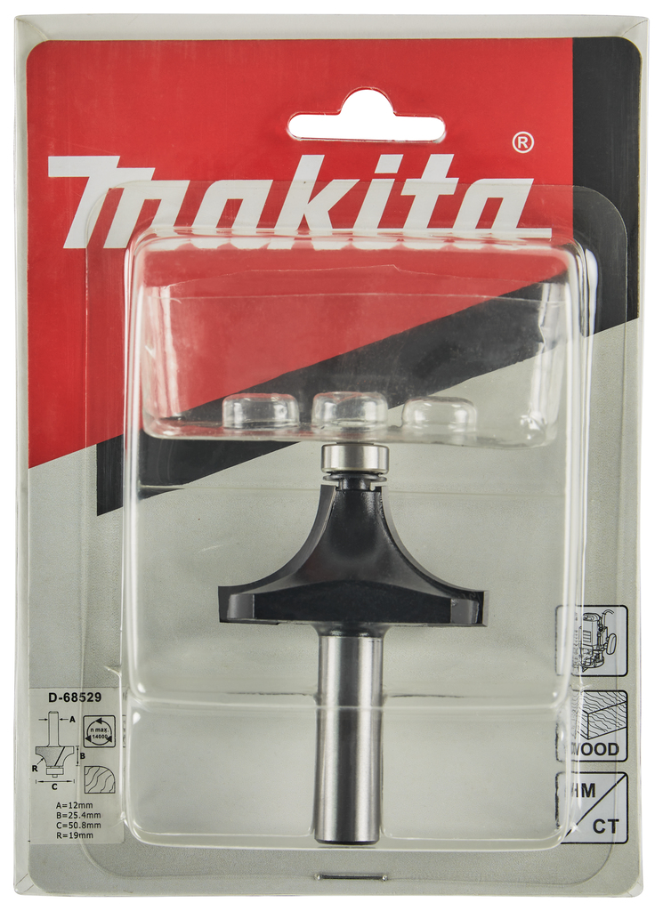 Afrondfrees r=19,05 50,8x25,4mm S12       