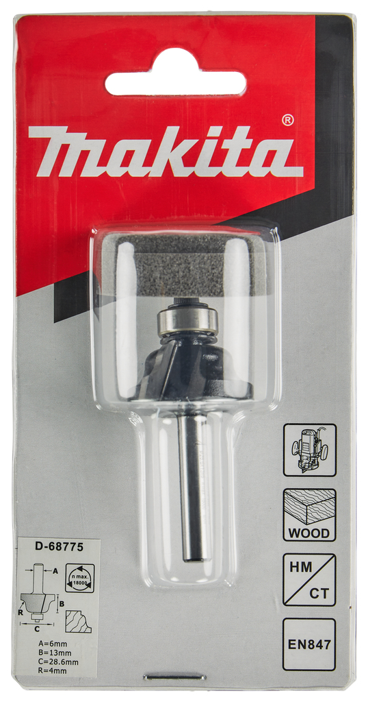 Lijstprofielfrees r=3,97 28,58x12,7mm S6  