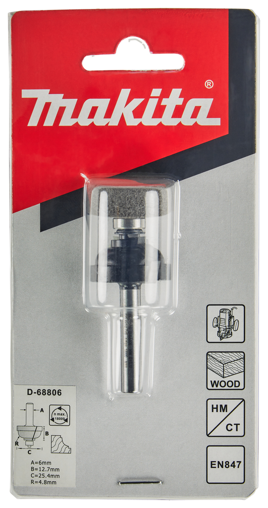 Hollijstprofielfrees r=4,76 25,4x12,7mm S6