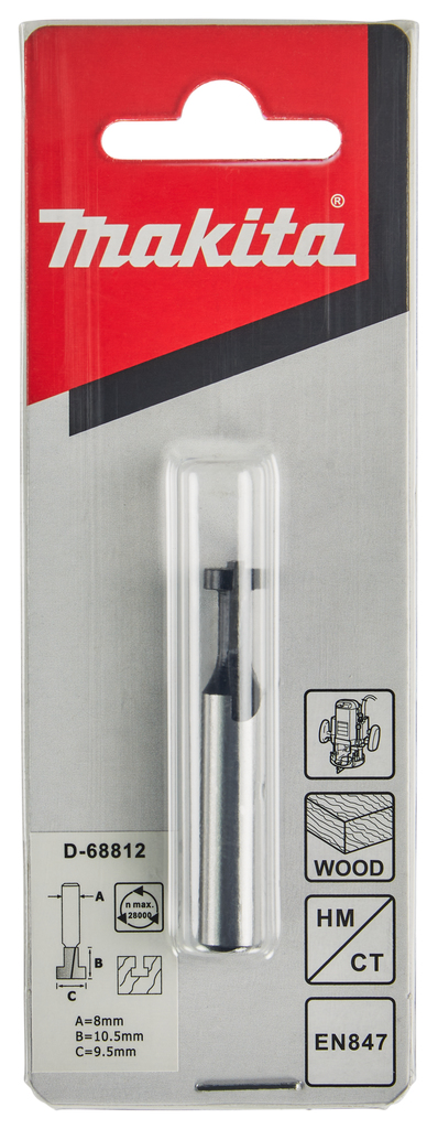 Sleutelgatfrees 9,53x4,76x11,11mm S8        