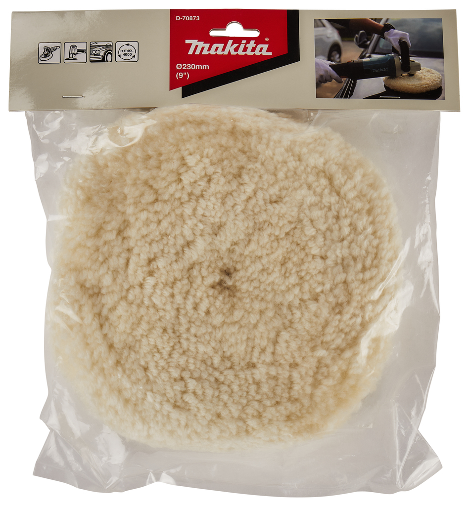 Wollen (gedraaid) schijf wit 230mm