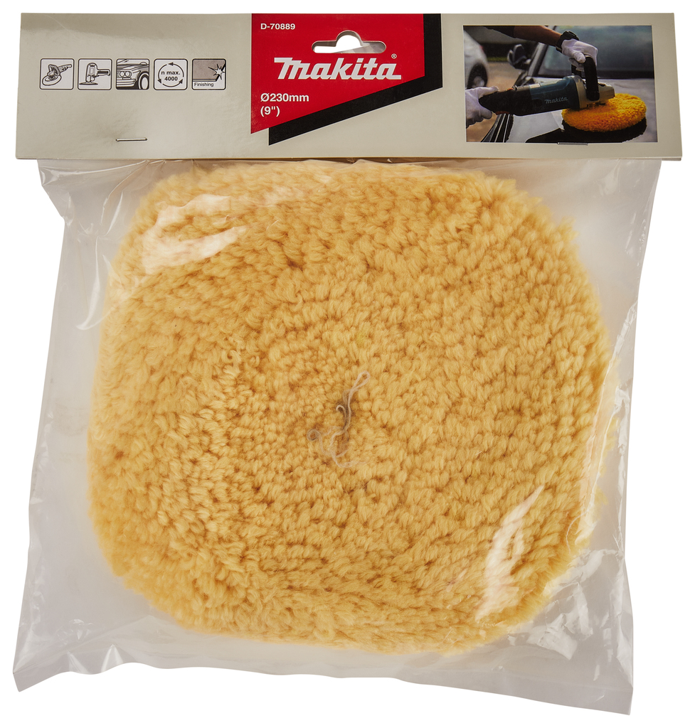 Wollen (gedraaid) schijf geel 230mm