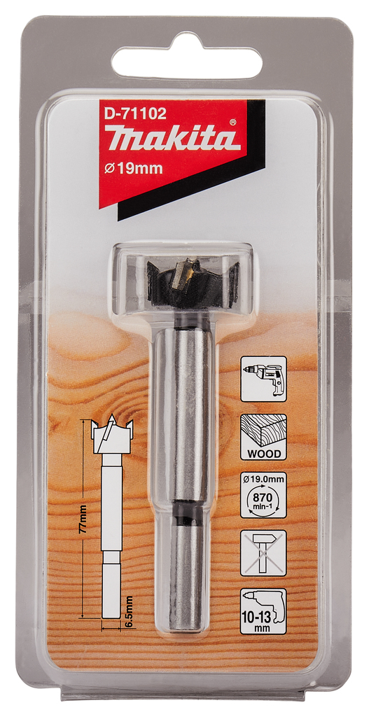 Scharnierboor 19x77mm