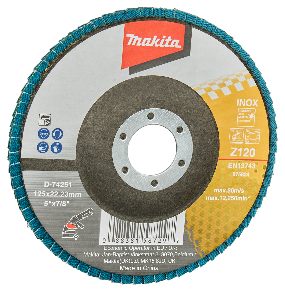 Lamellenschuurschijf 125mm Z120