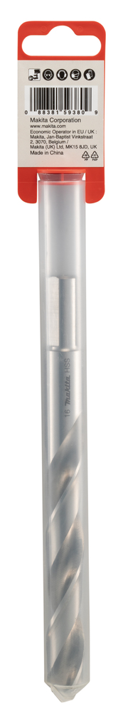 Metaalboor 16,0x178mm