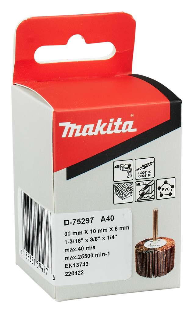 Lamellenschuurrol 10x30mm A40