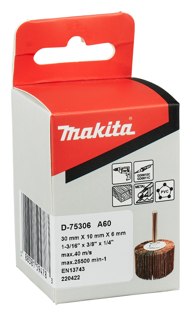 Lamellenschuurrol 10x30mm A60