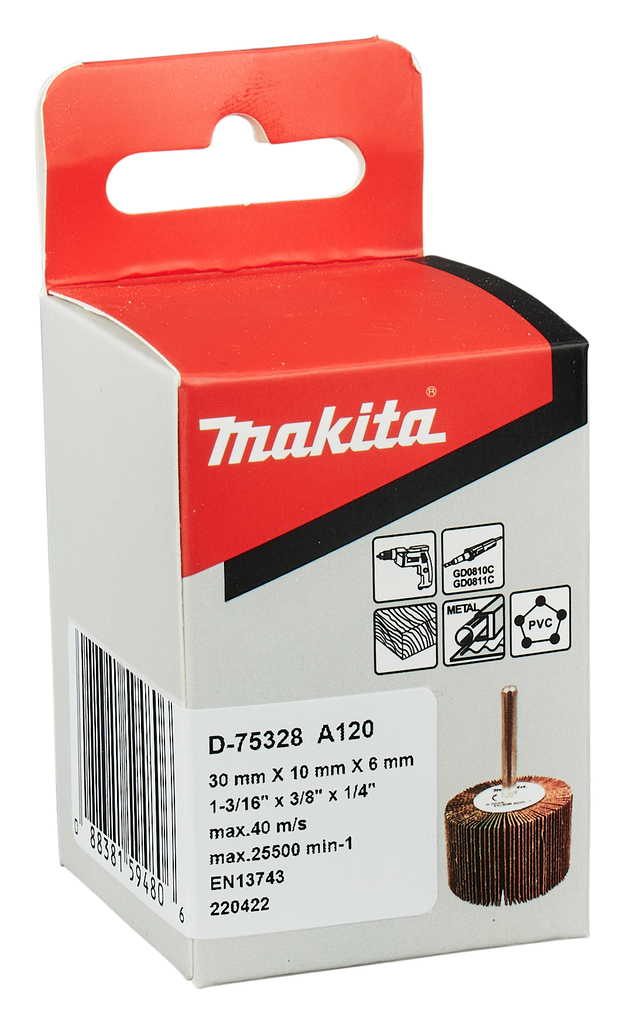 Lamellenschuurrol 10x30mm A120