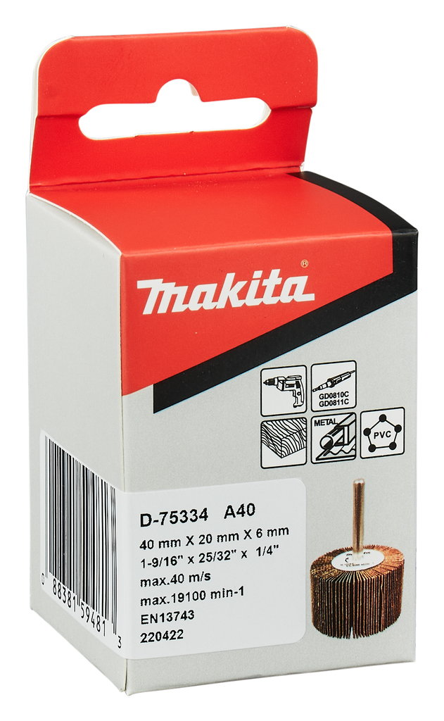 Lamellenschuurrol 20x40mm A40