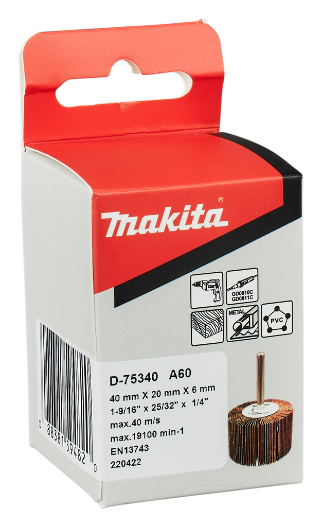 Lamellenschuurrol 20x40mm A60