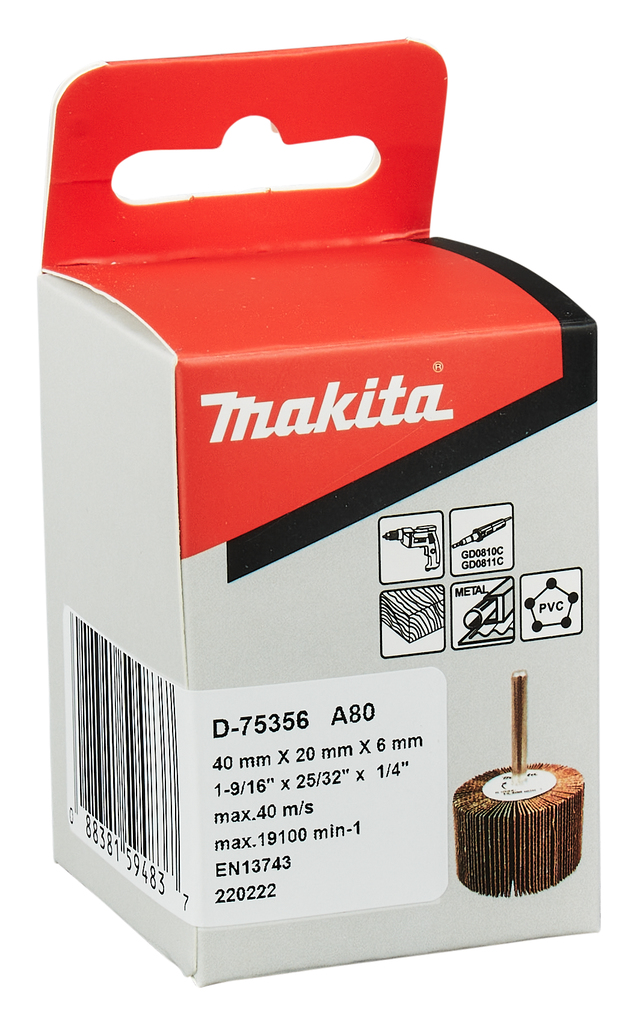 Lamellenschuurrol 20x40mm A80