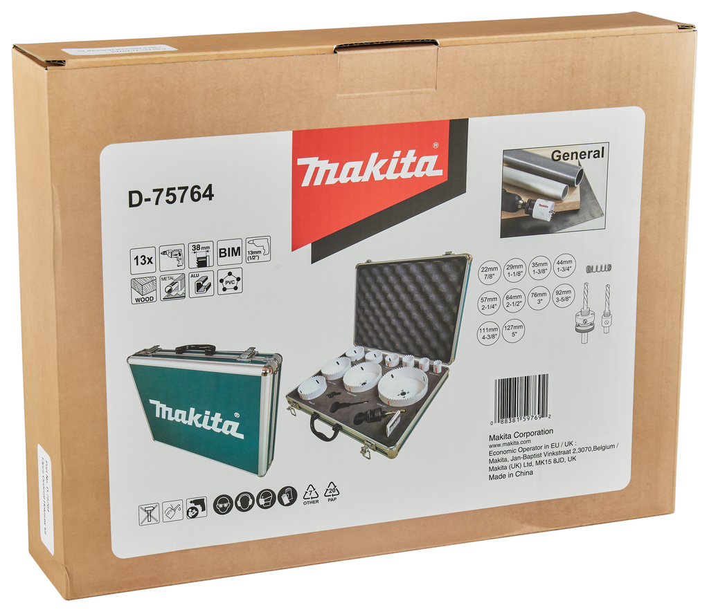 Gatzaagset 13-delig hout/metaal