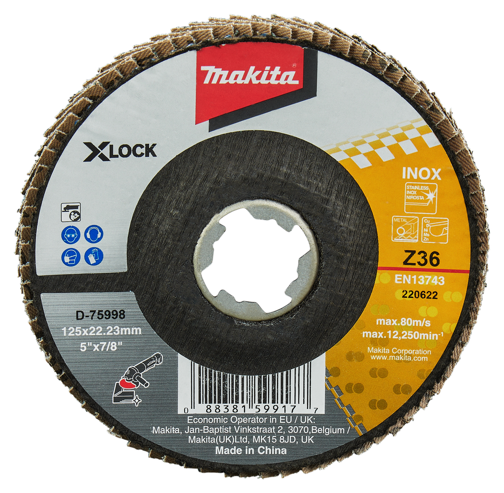 Lamellenschuurschijf 125mm Z36 X-LOCK