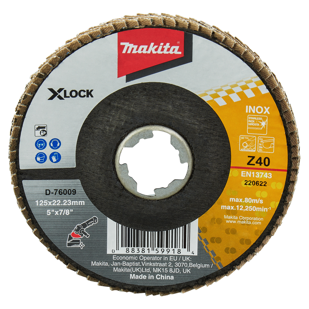 Lamellenschuurschijf 125mm Z40 X-LOCK